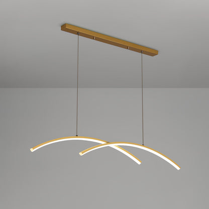 Oscillating Strip Island Chandelier