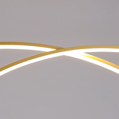 Oscillating Strip Island Chandelier