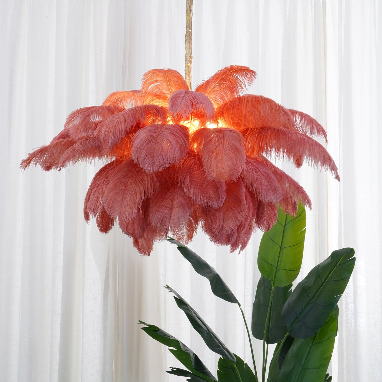 Ostrich Feather Chandeliers