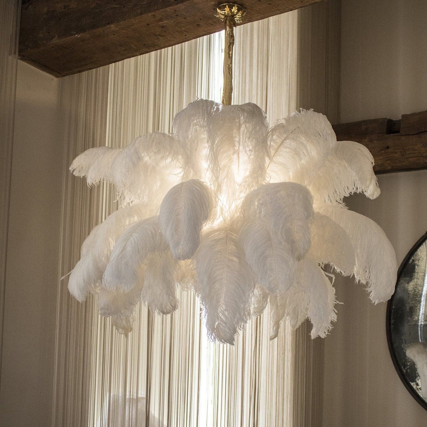 Ostrich Feather Chandeliers