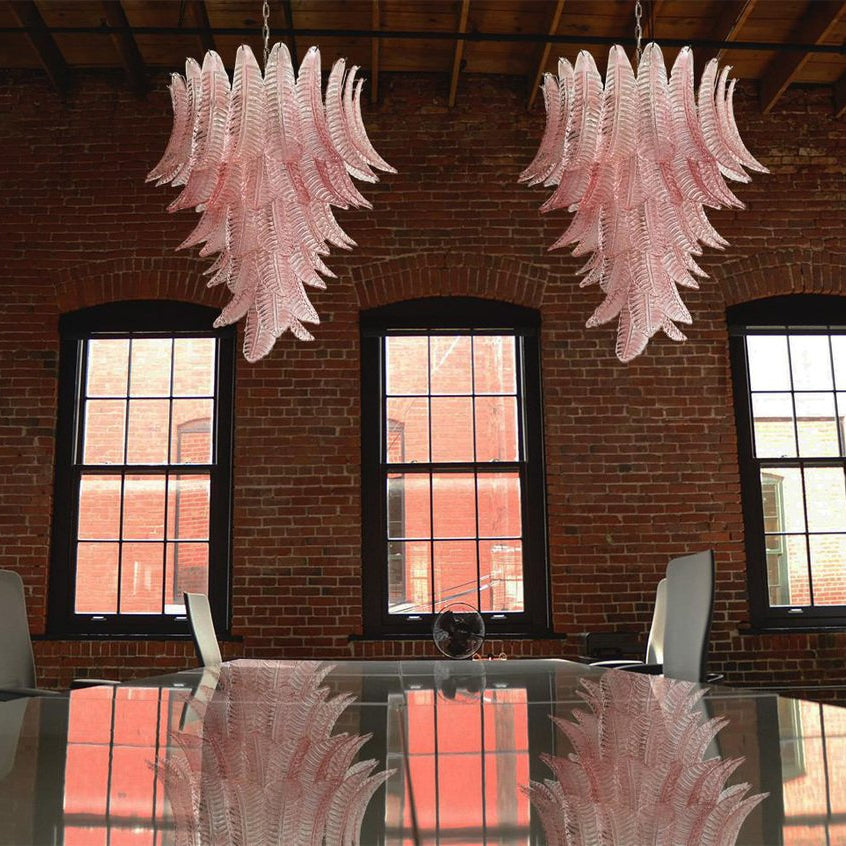 Palm Leaf Murano Chandelier