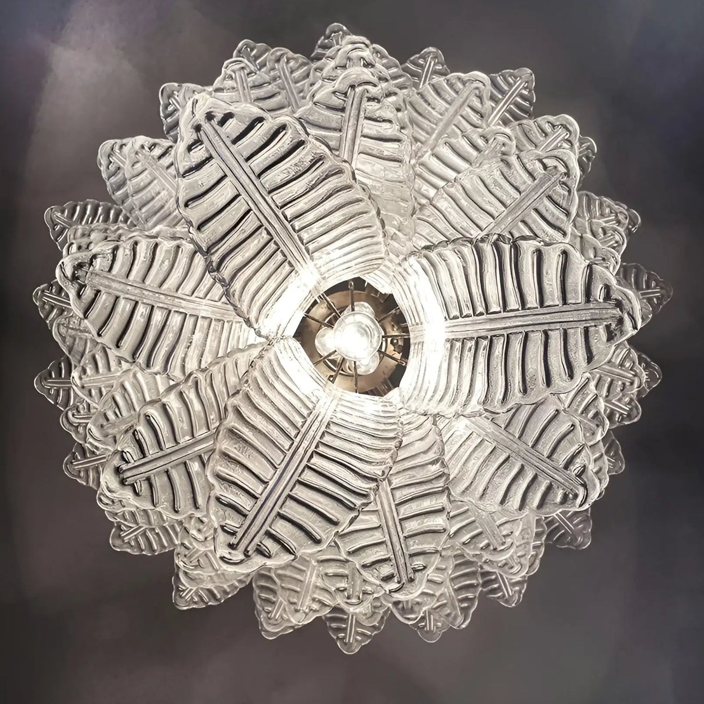 Palm Leaf Murano Chandelier