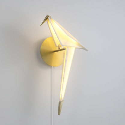 Perching Bird A Plug In Wall Lamp