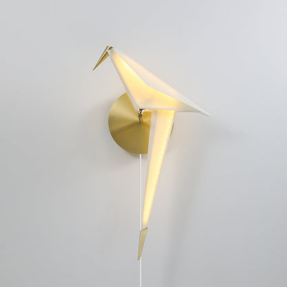 Perching Bird A Plug In Wall Lamp