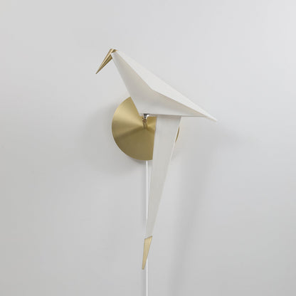 Perching Bird A Plug In Wall Lamp