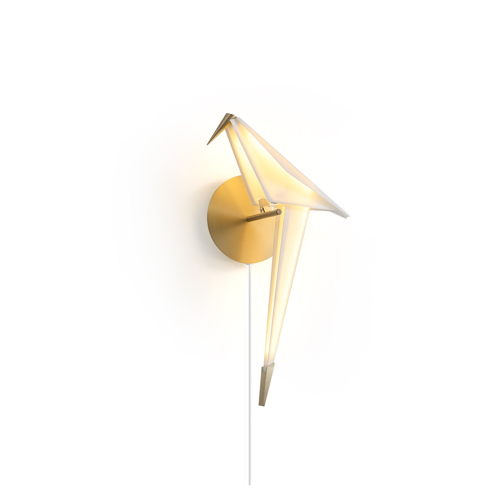 Perching Bird A Plug In Wall Lamp