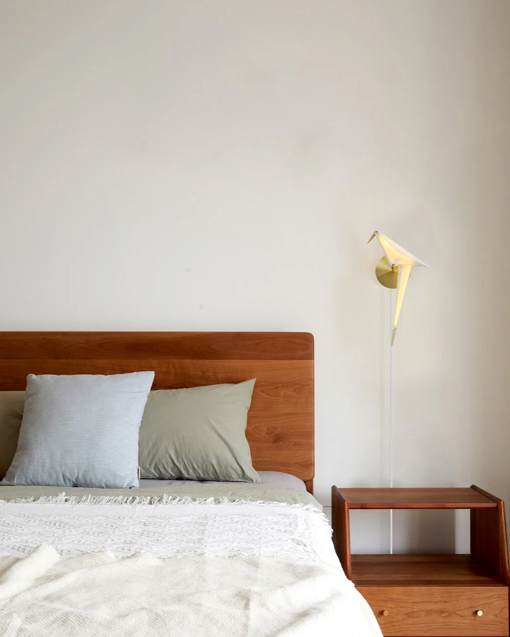 Perching Bird A Plug In Wall Lamp