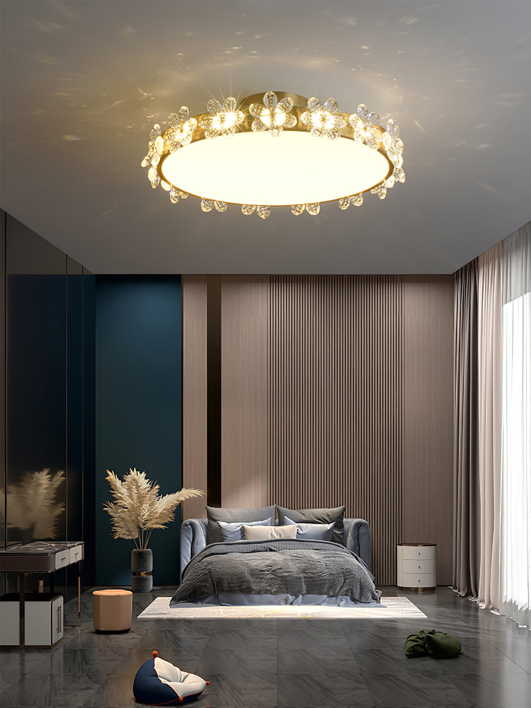 Petal Crystal Ceiling Lamp