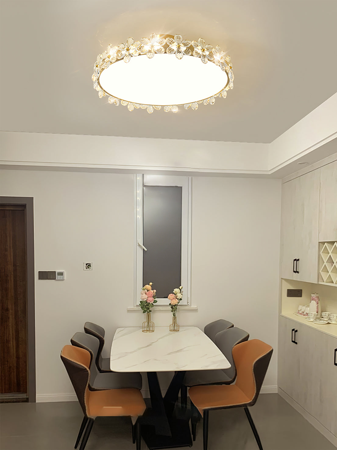 Petal Crystal Ceiling Lamp