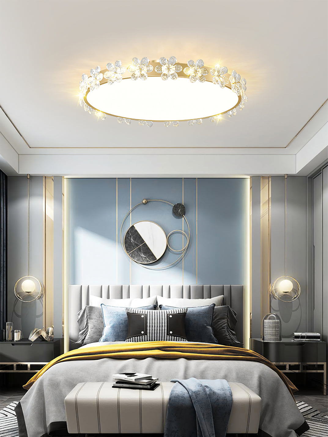 Petal Crystal Ceiling Lamp