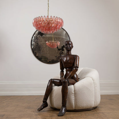 Pink Polygon Drop Chandelier