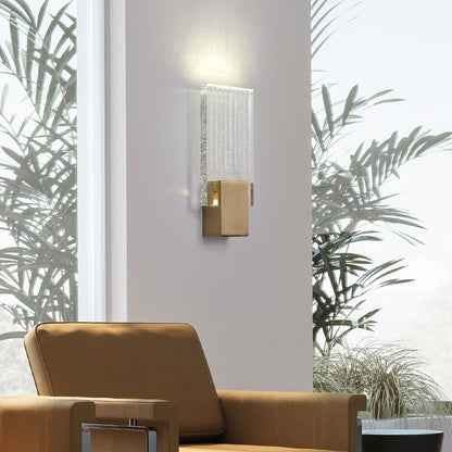 Pleated Crystal Wall Lamp