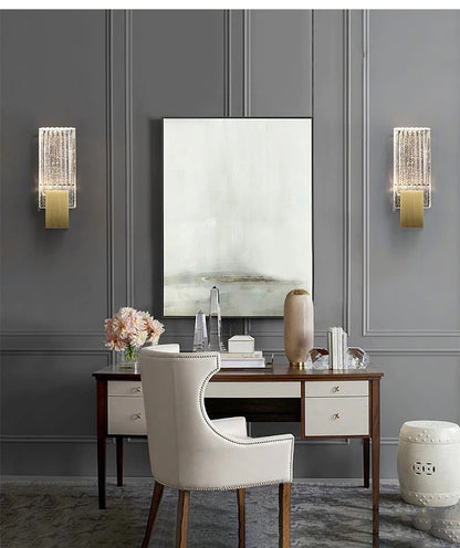 Pleated Crystal Wall Lamp