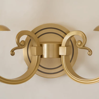 Pleated Brass Wall Lamp