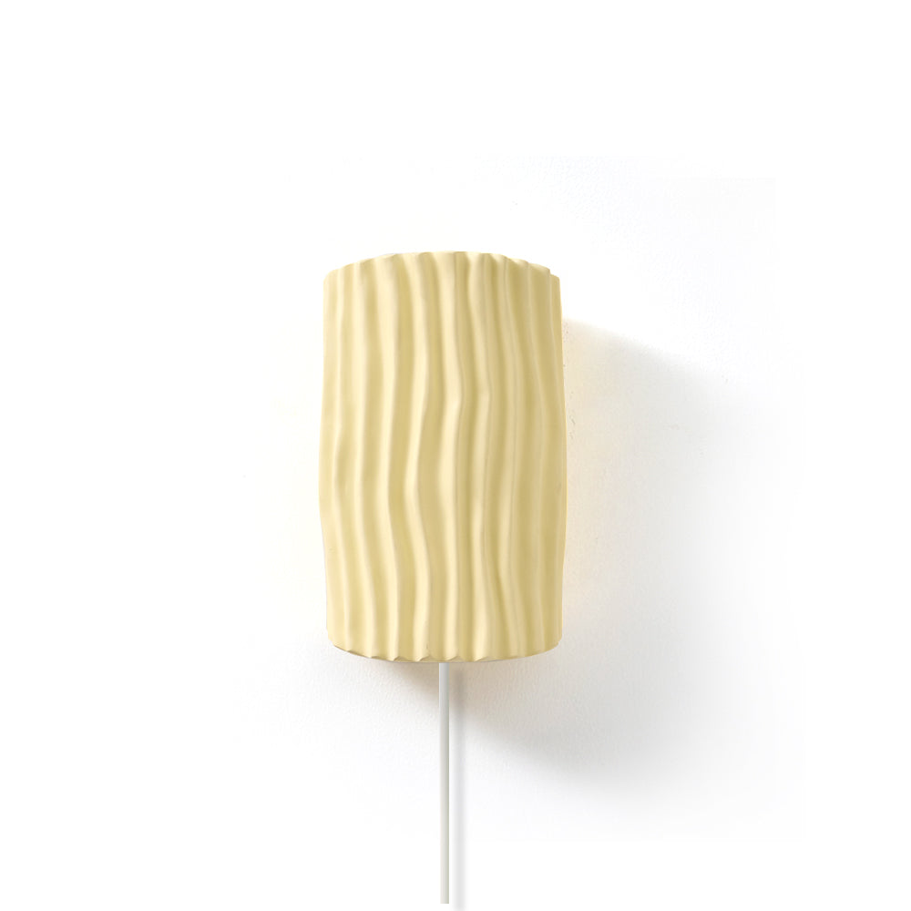 Pleated Resin Plug In Wall Lamp