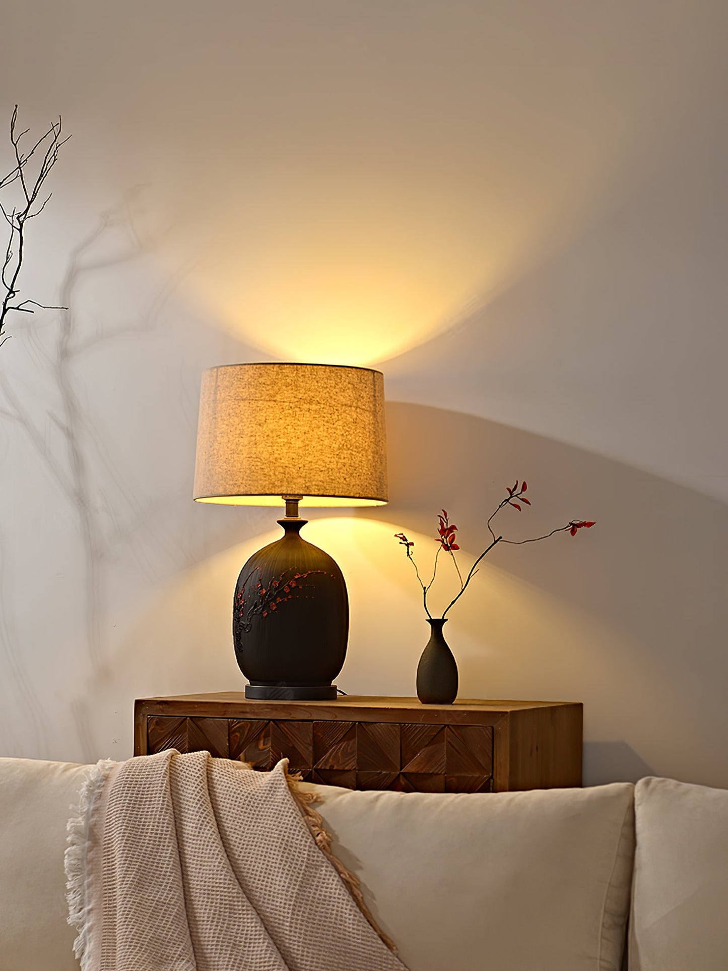 Plum Ceramic Table Lamp