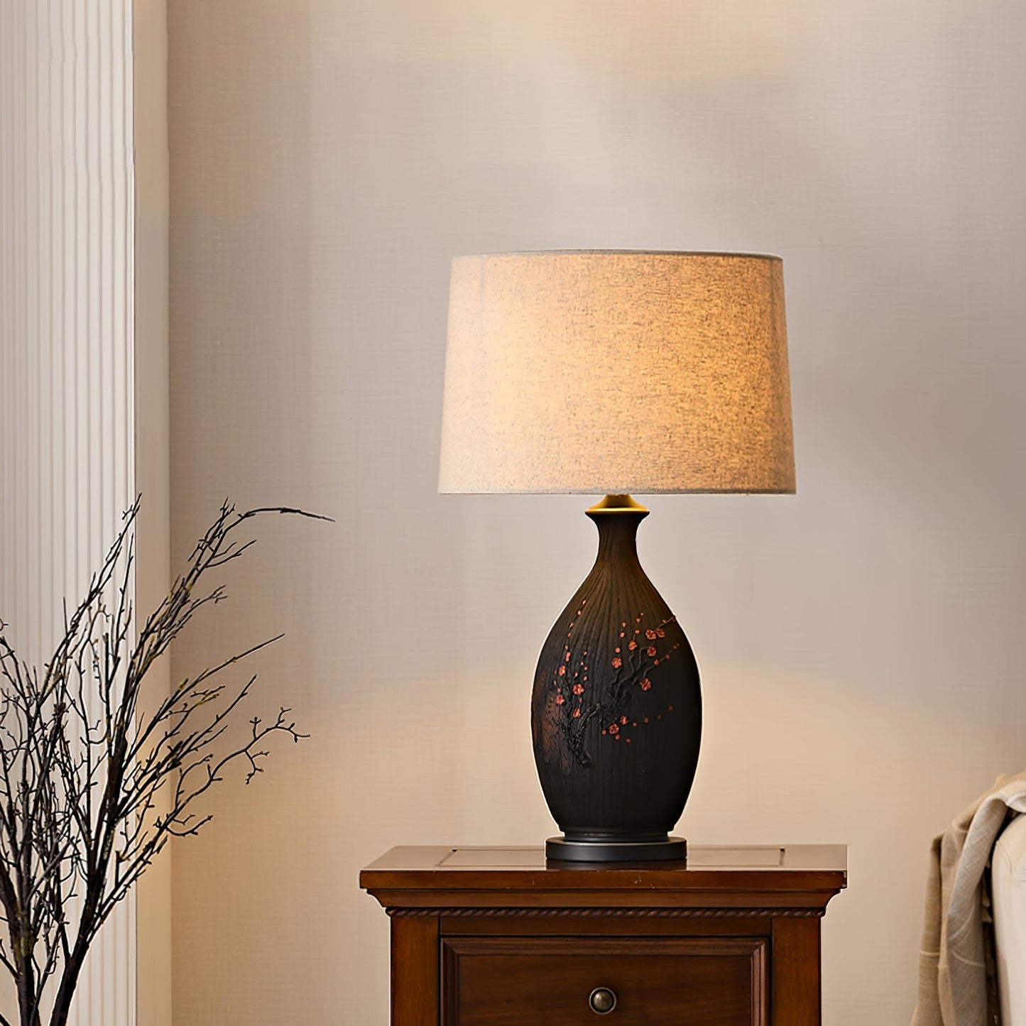 Plum Ceramic Table Lamp
