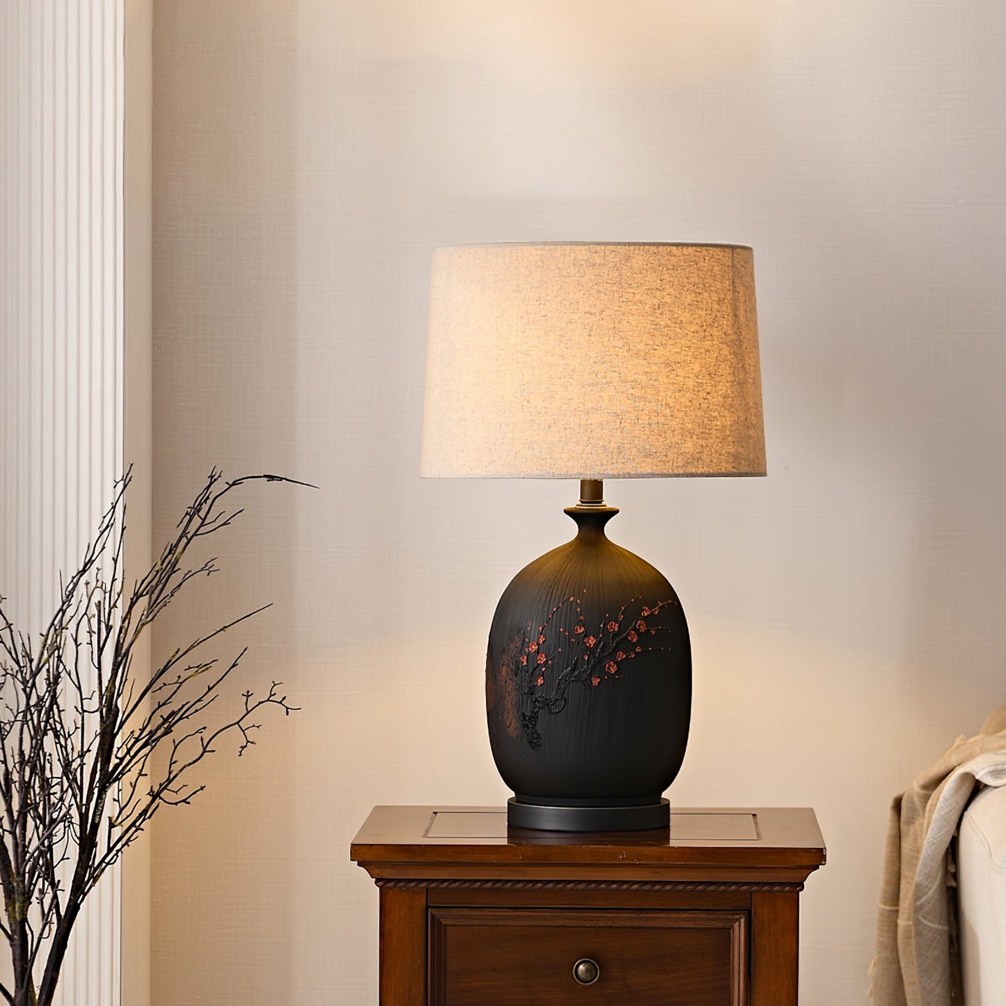Plum Ceramic Table Lamp