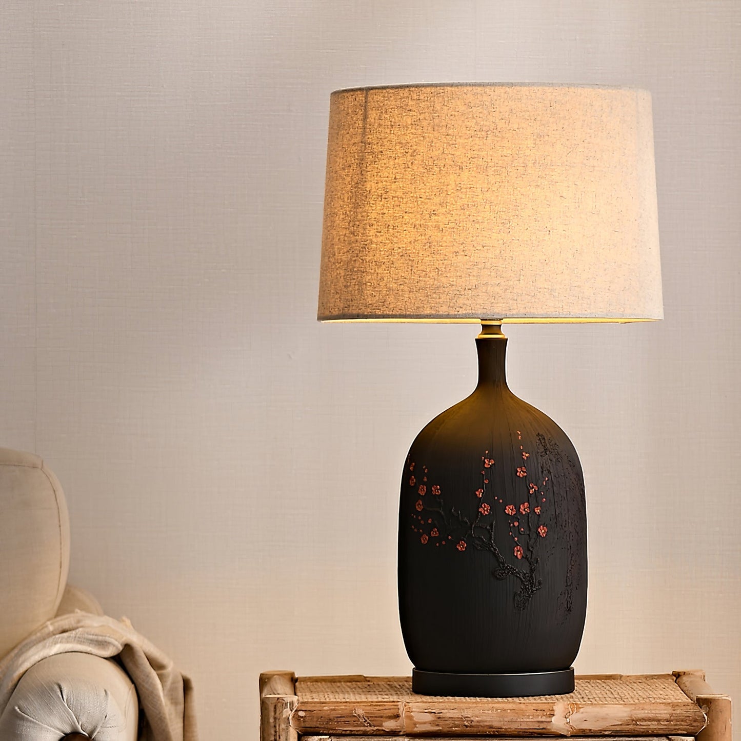 Plum Ceramic Table Lamp