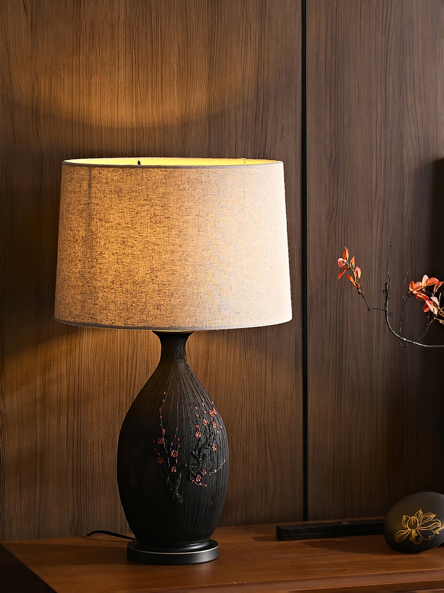 Plum Ceramic Table Lamp