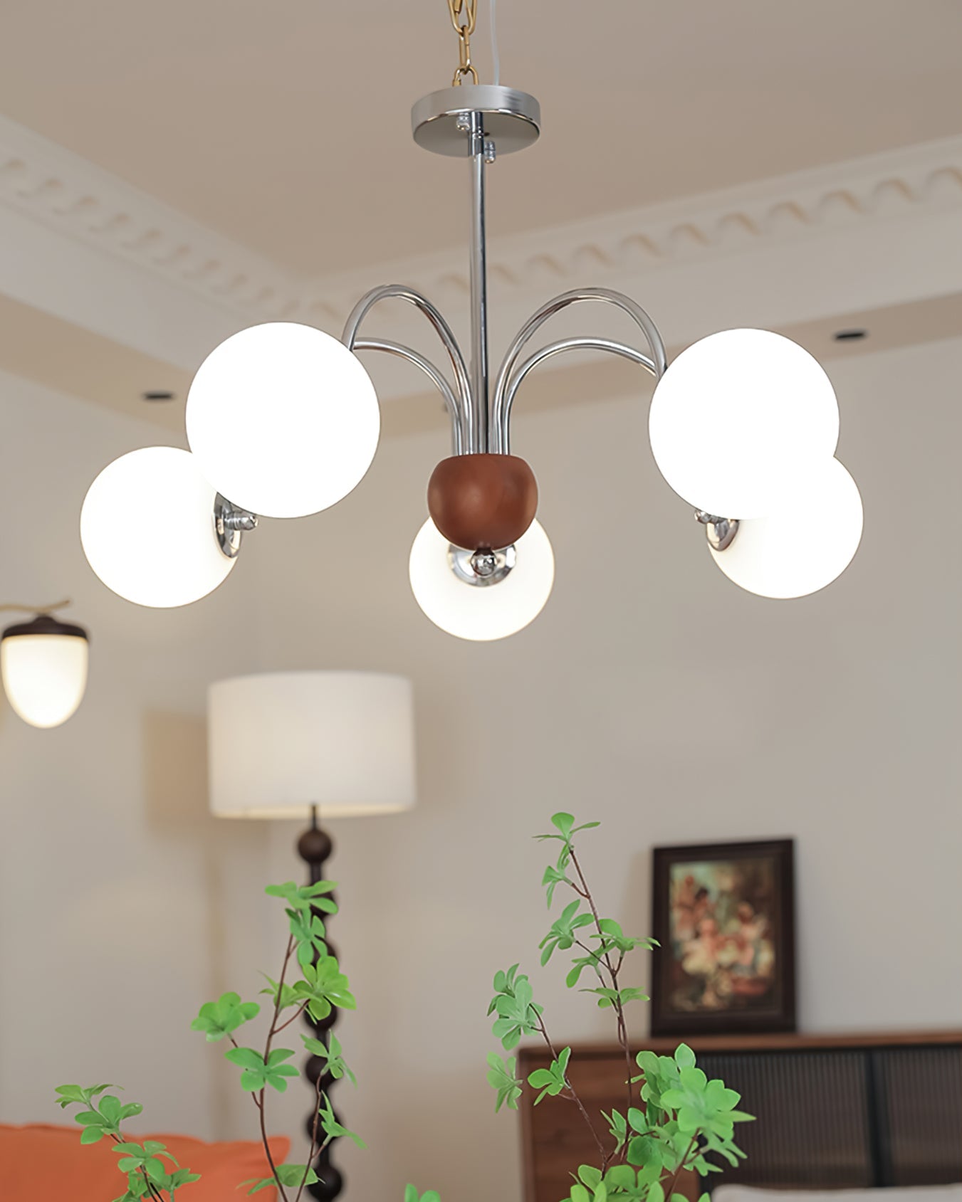 Polpgne Chrome Chandelier