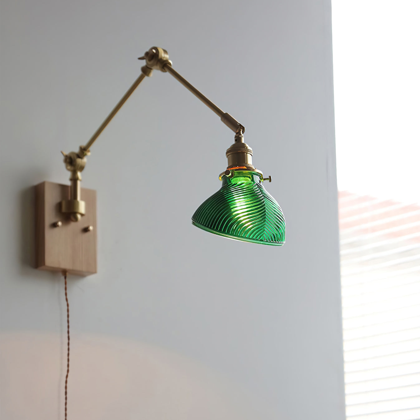 Rebell Swing Arm Plug In Wall Lamp