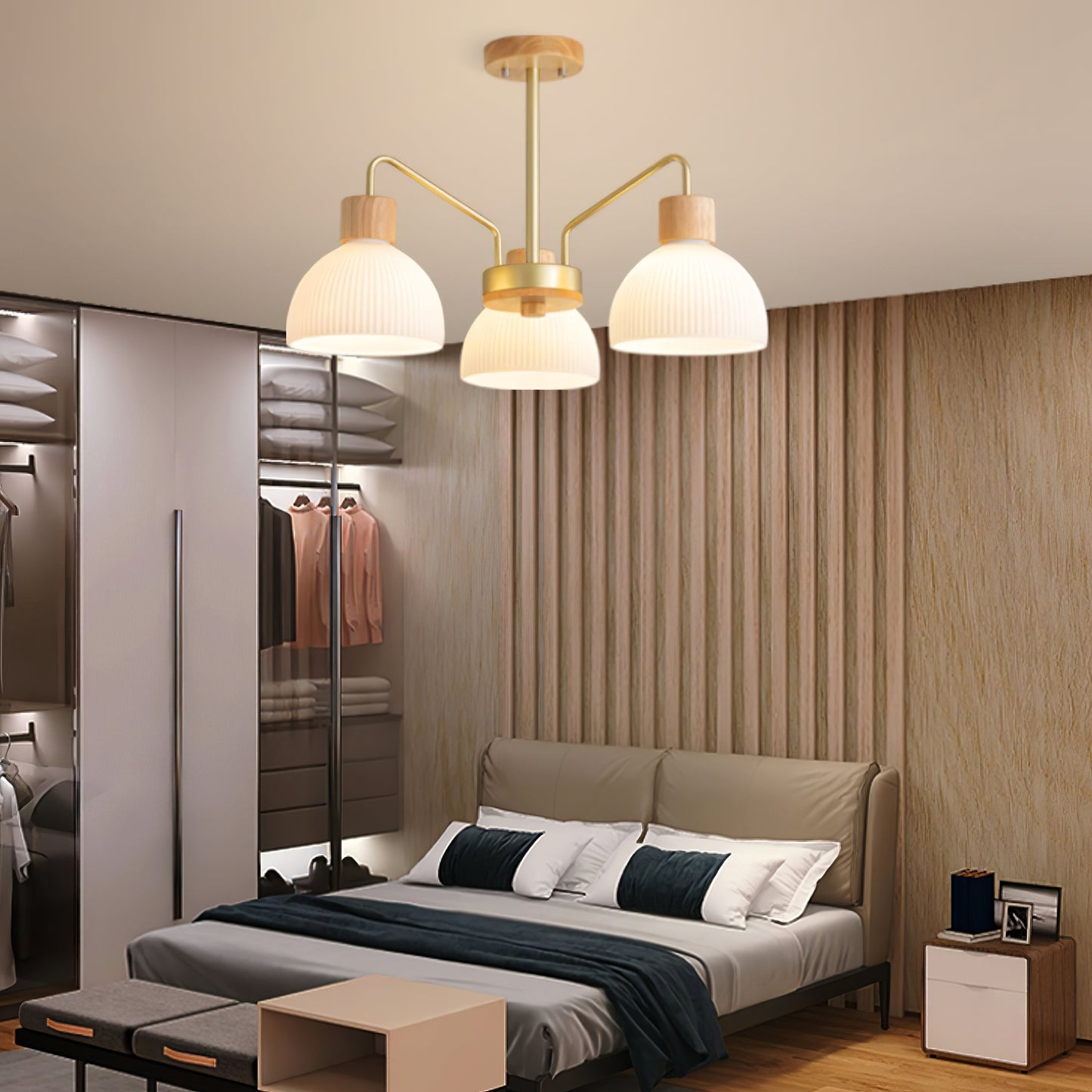 Ribbed Chandelier