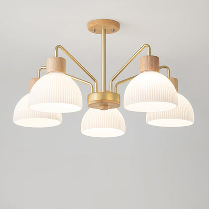 Ribbed Chandelier