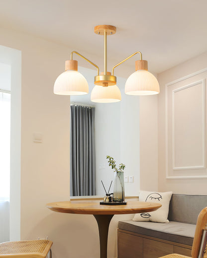 Ribbed Chandelier