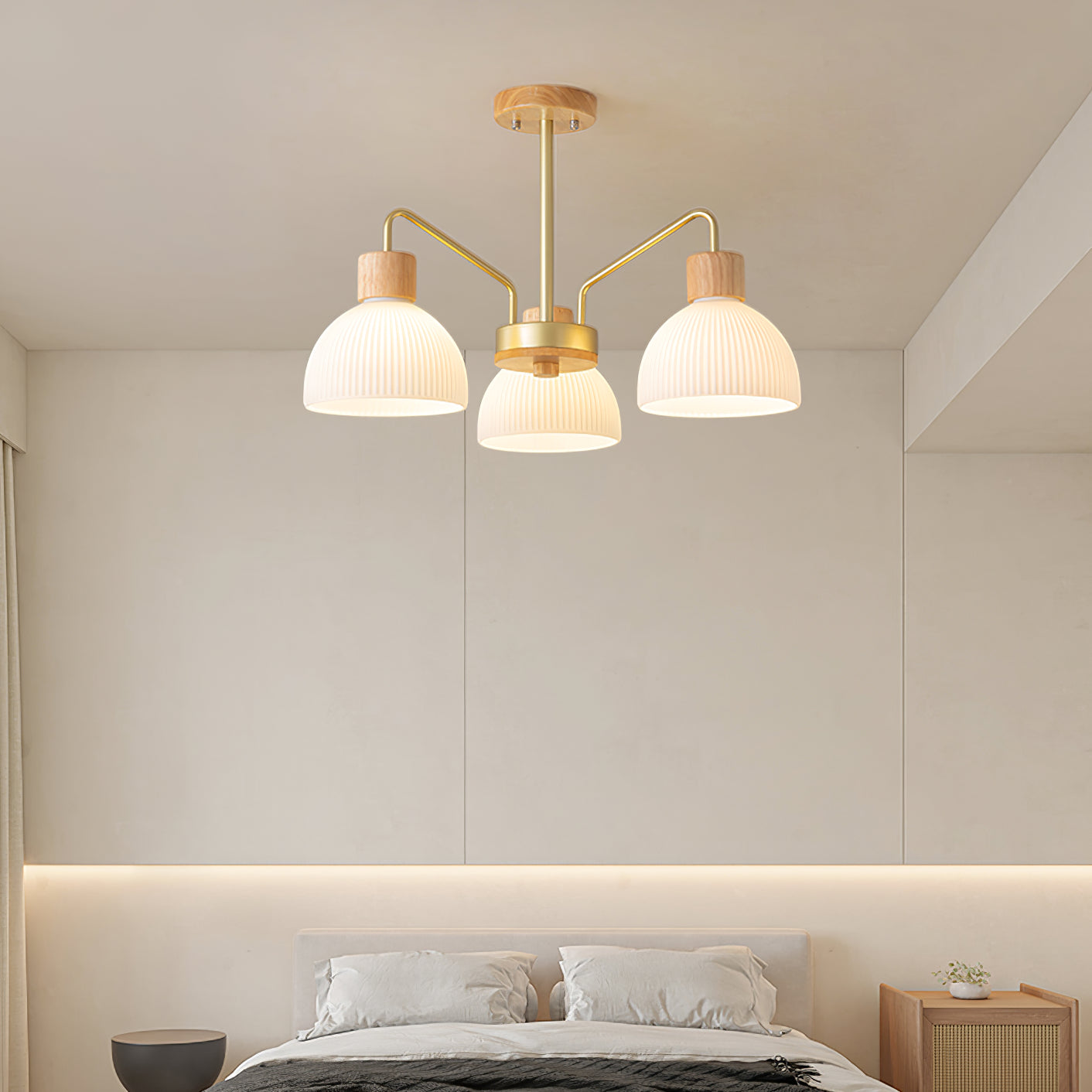 Ribbed Chandelier