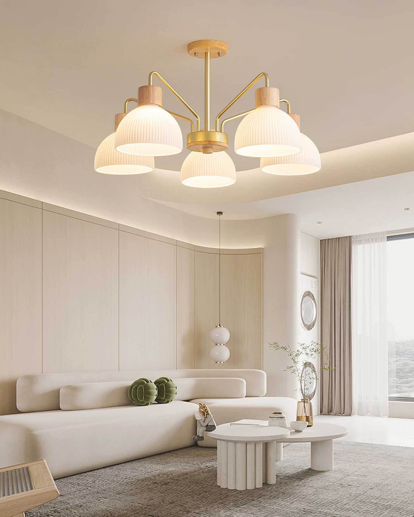 Ribbed Chandelier