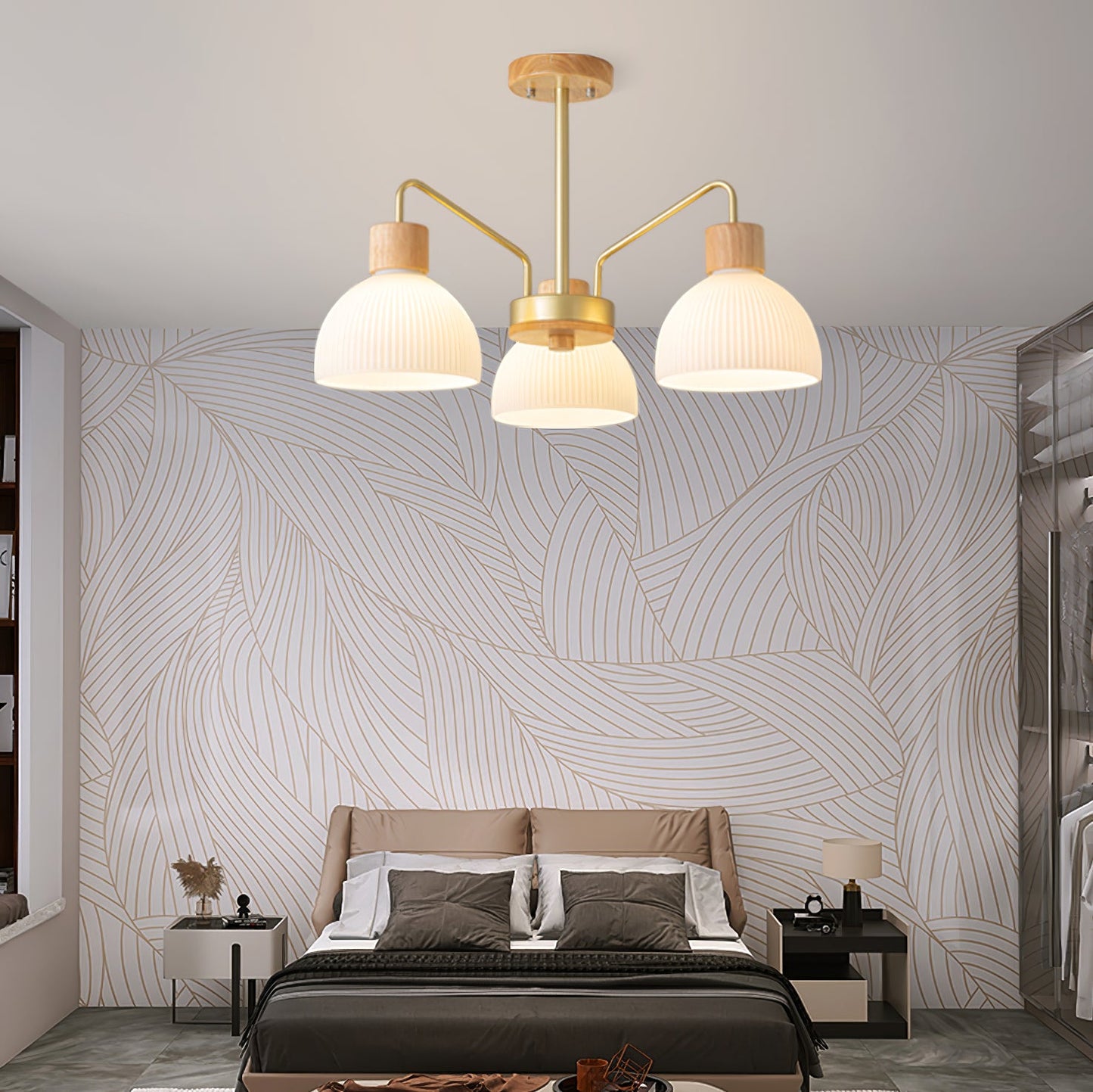 Ribbed Chandelier