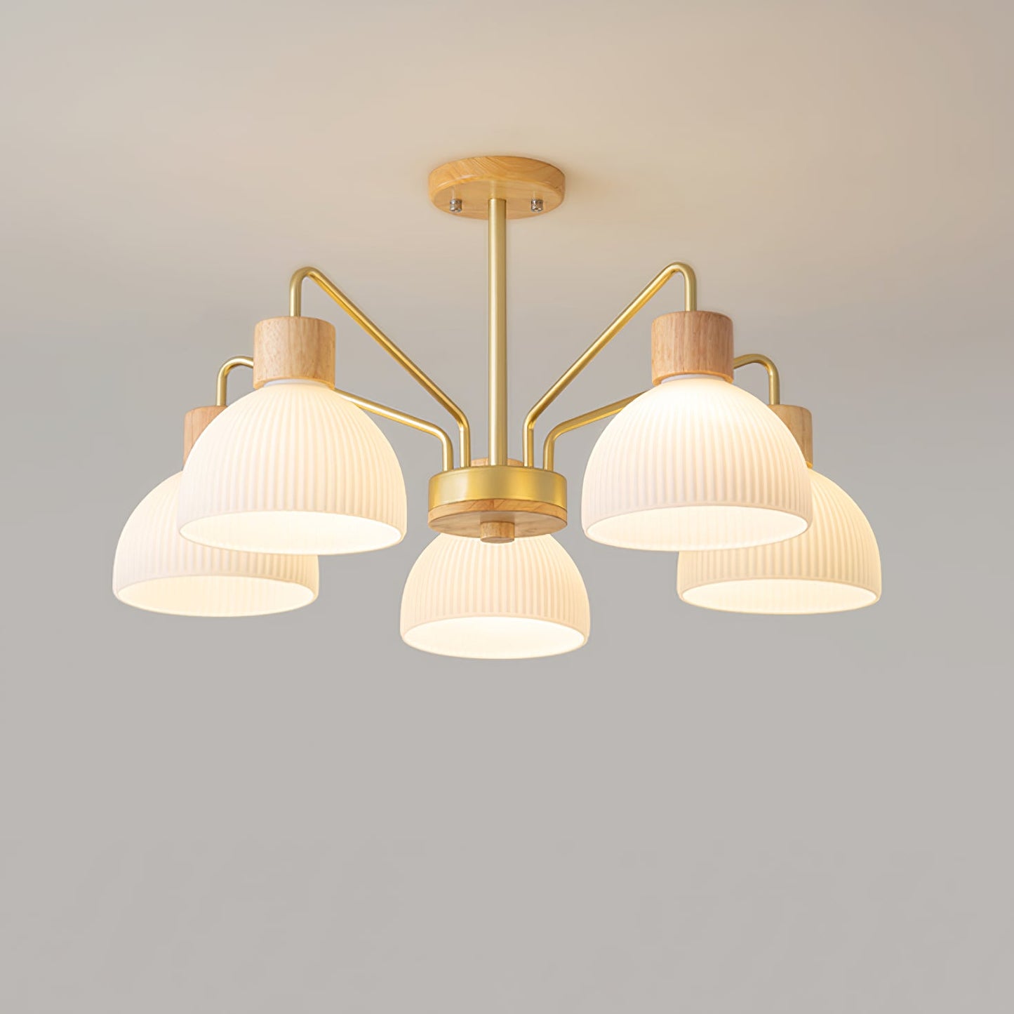 Ribbed Chandelier