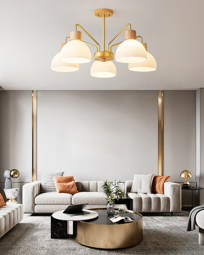 Ribbed Chandelier