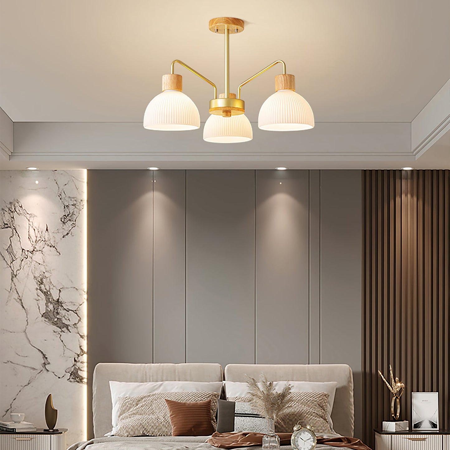 Ribbed Chandelier