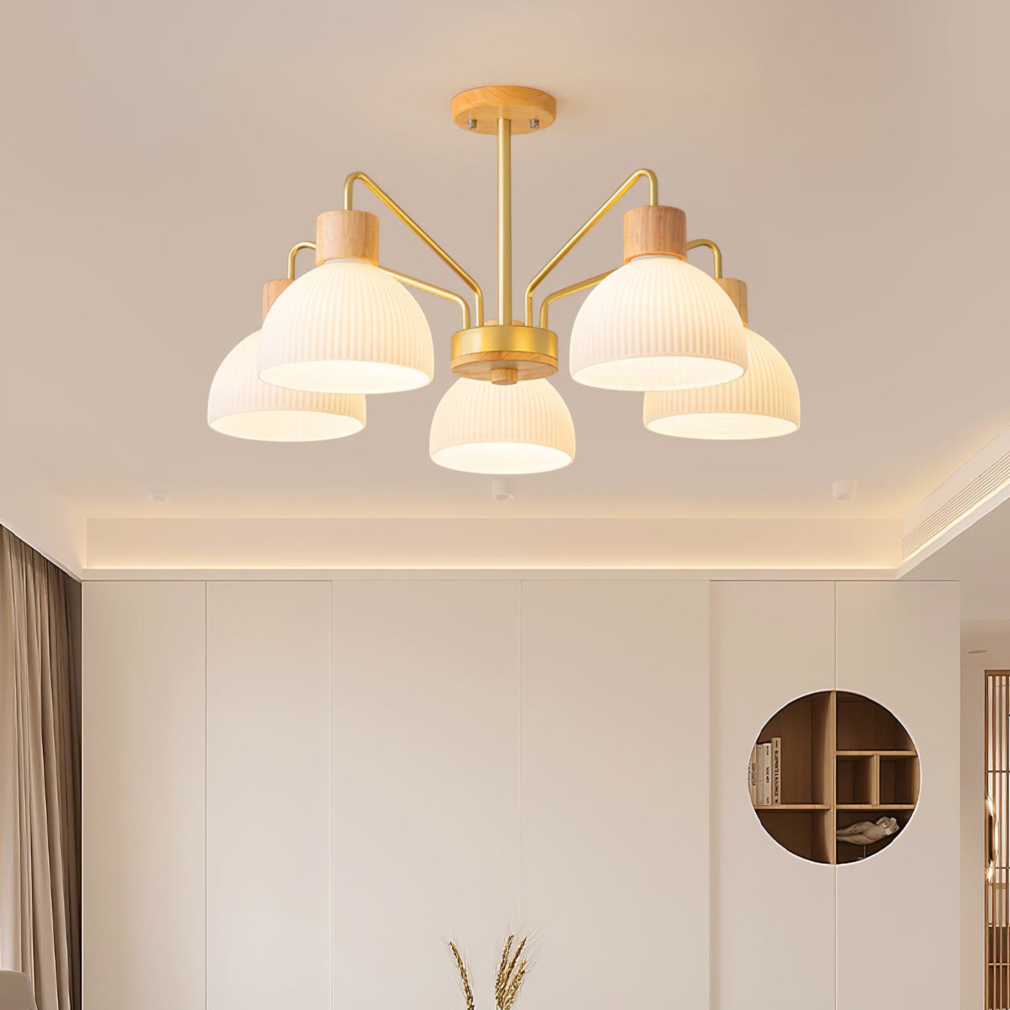 Ribbed Chandelier