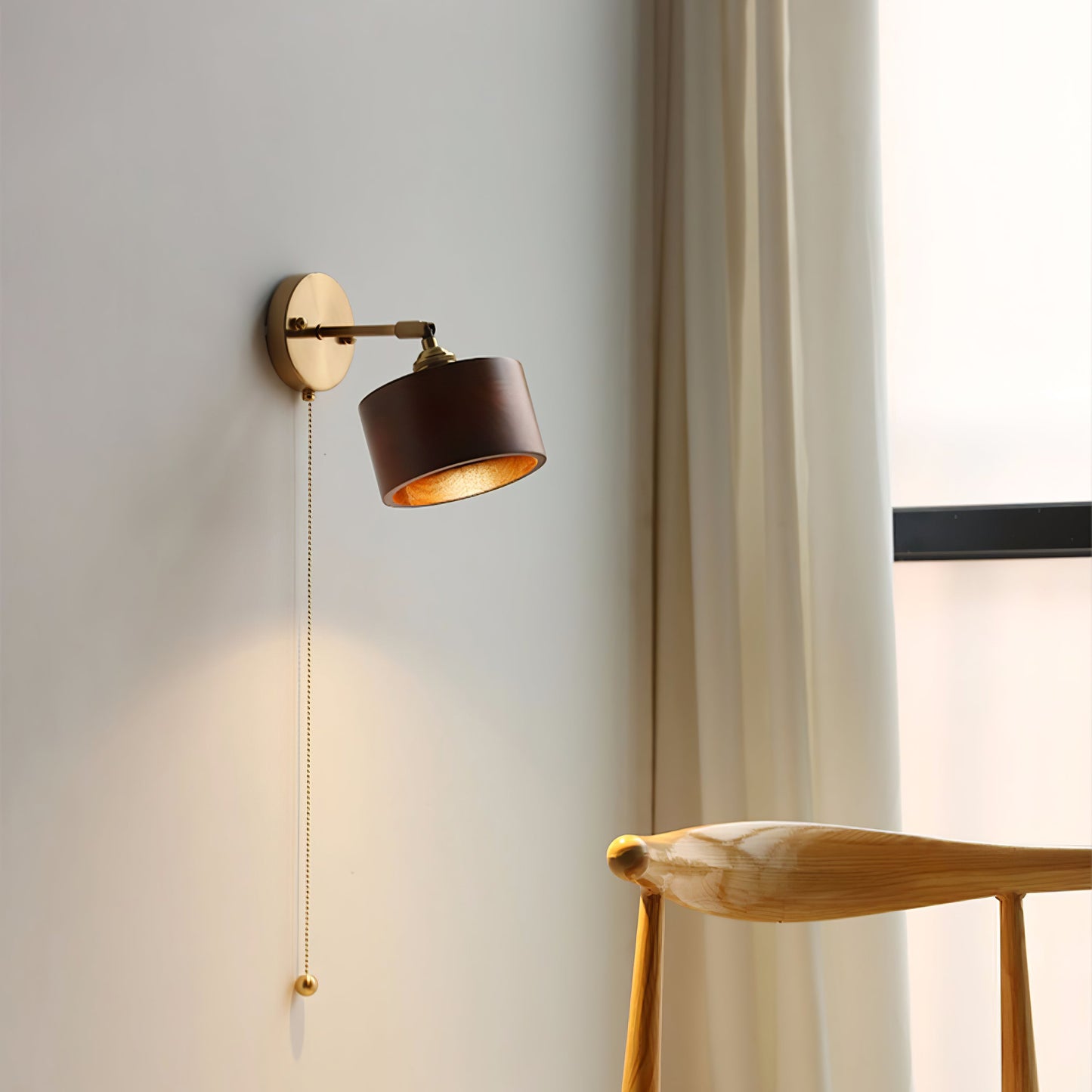 Rotatable Wooden Wall Lamp