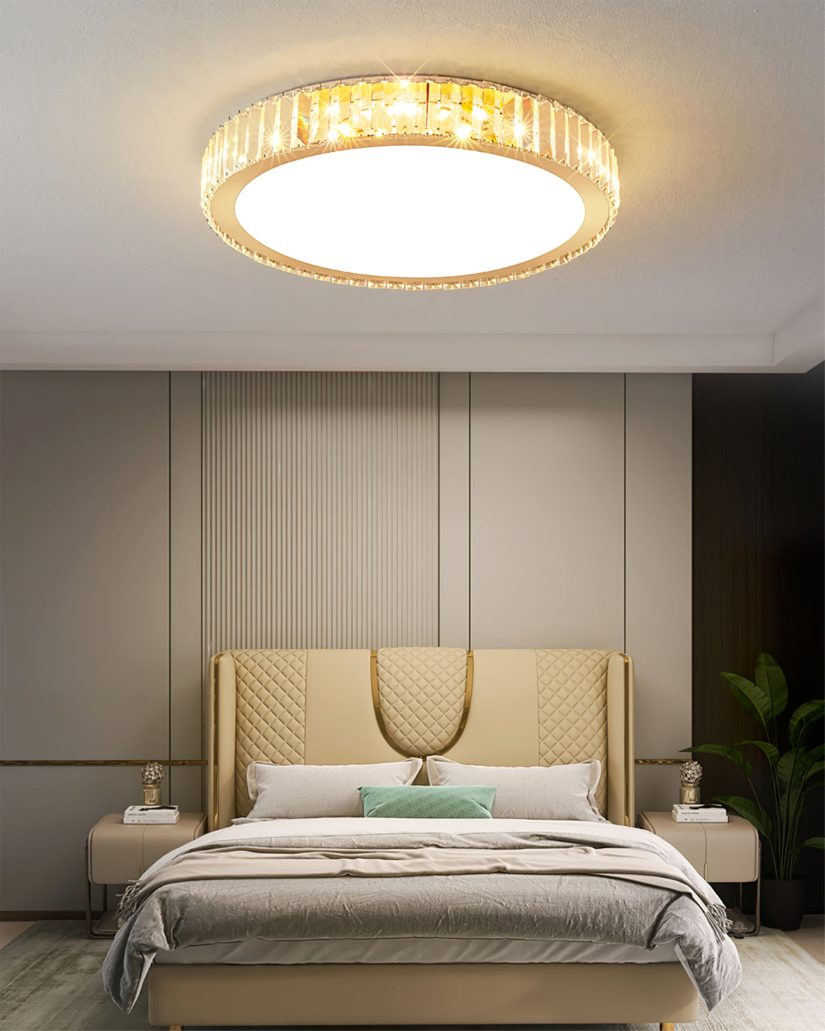 Round Crystal Ceiling Lamp