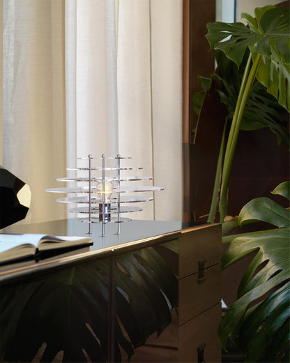 Saturn Chrome Table Lamp