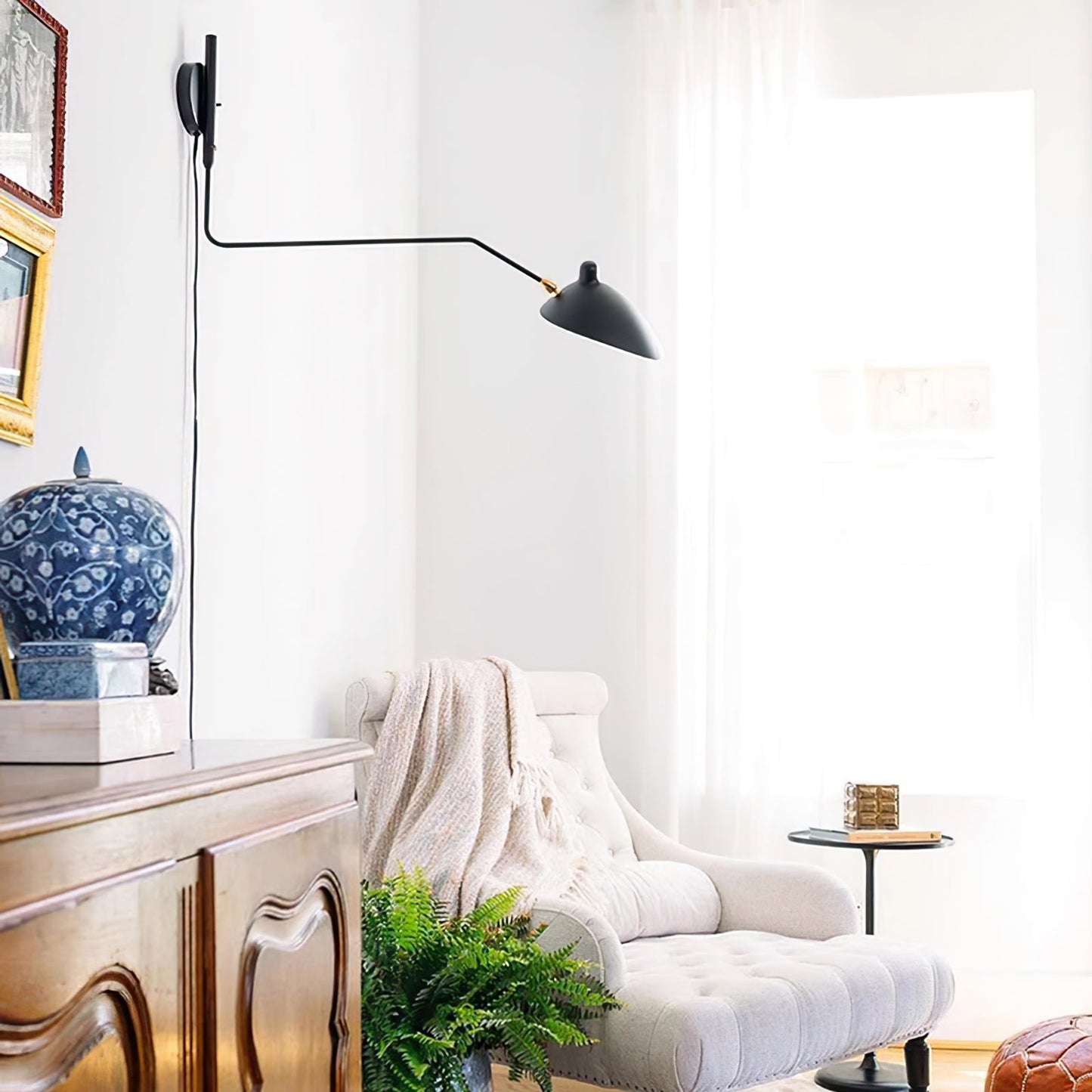 Multi Arm Spider Plug In Wall Lamp