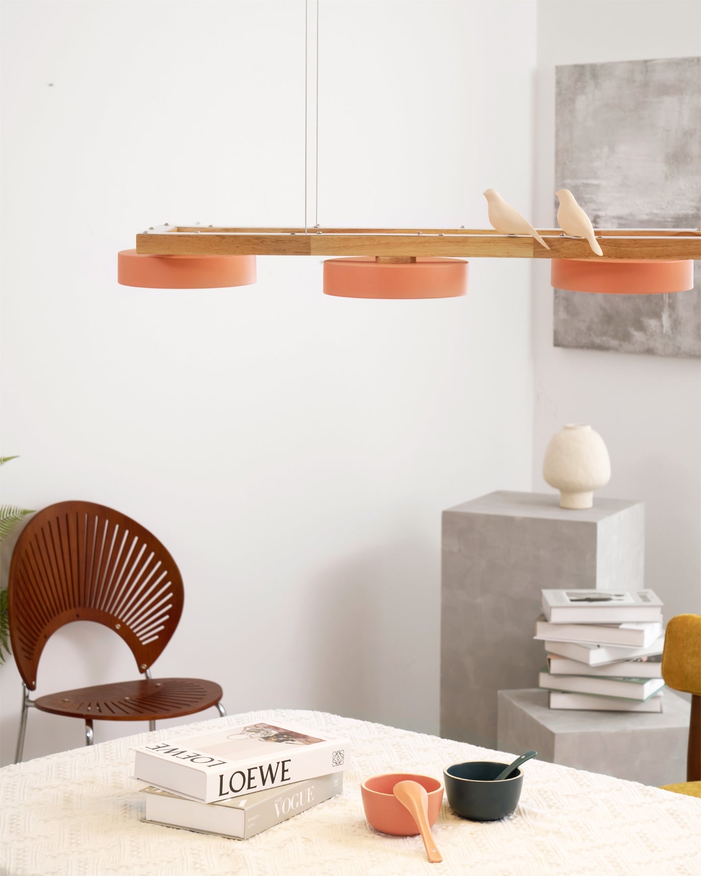 Sienna Bird Long Chandelier