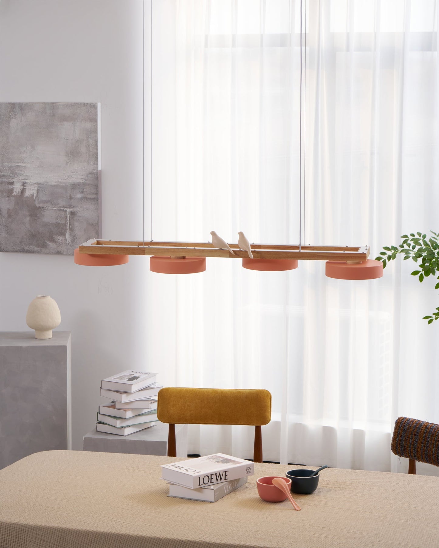 Sienna Bird Long Chandelier