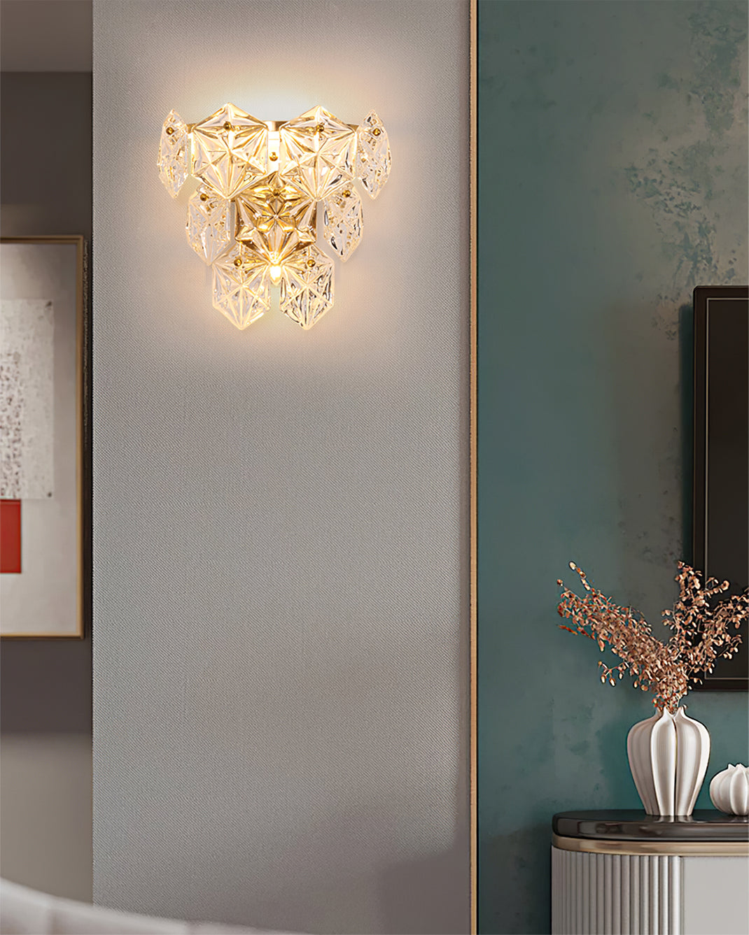 Snowflake Glass Wall Lamp