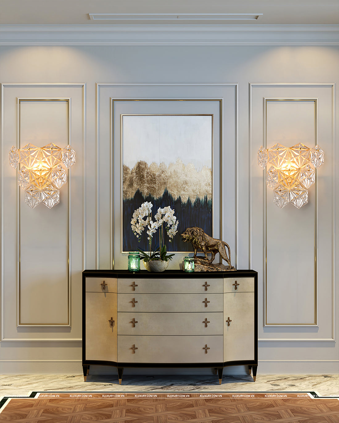 Snowflake Glass Wall Lamp