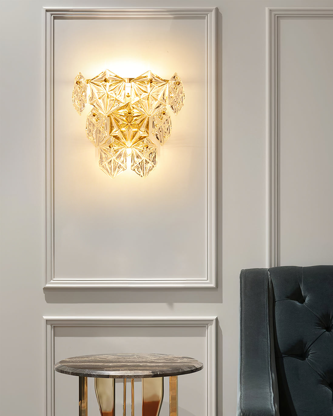 Snowflake Glass Wall Lamp