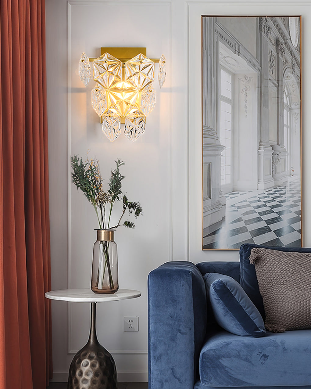 Snowflake Glass Wall Lamp
