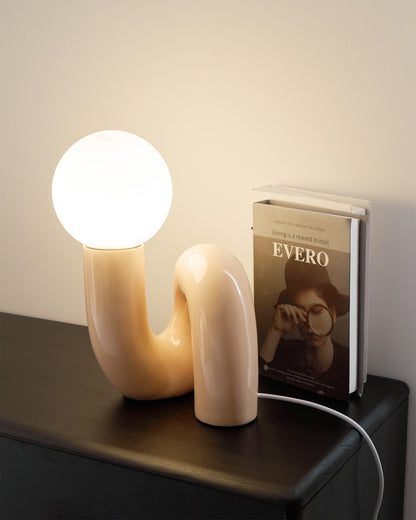 Spiral Glass Table Lamp