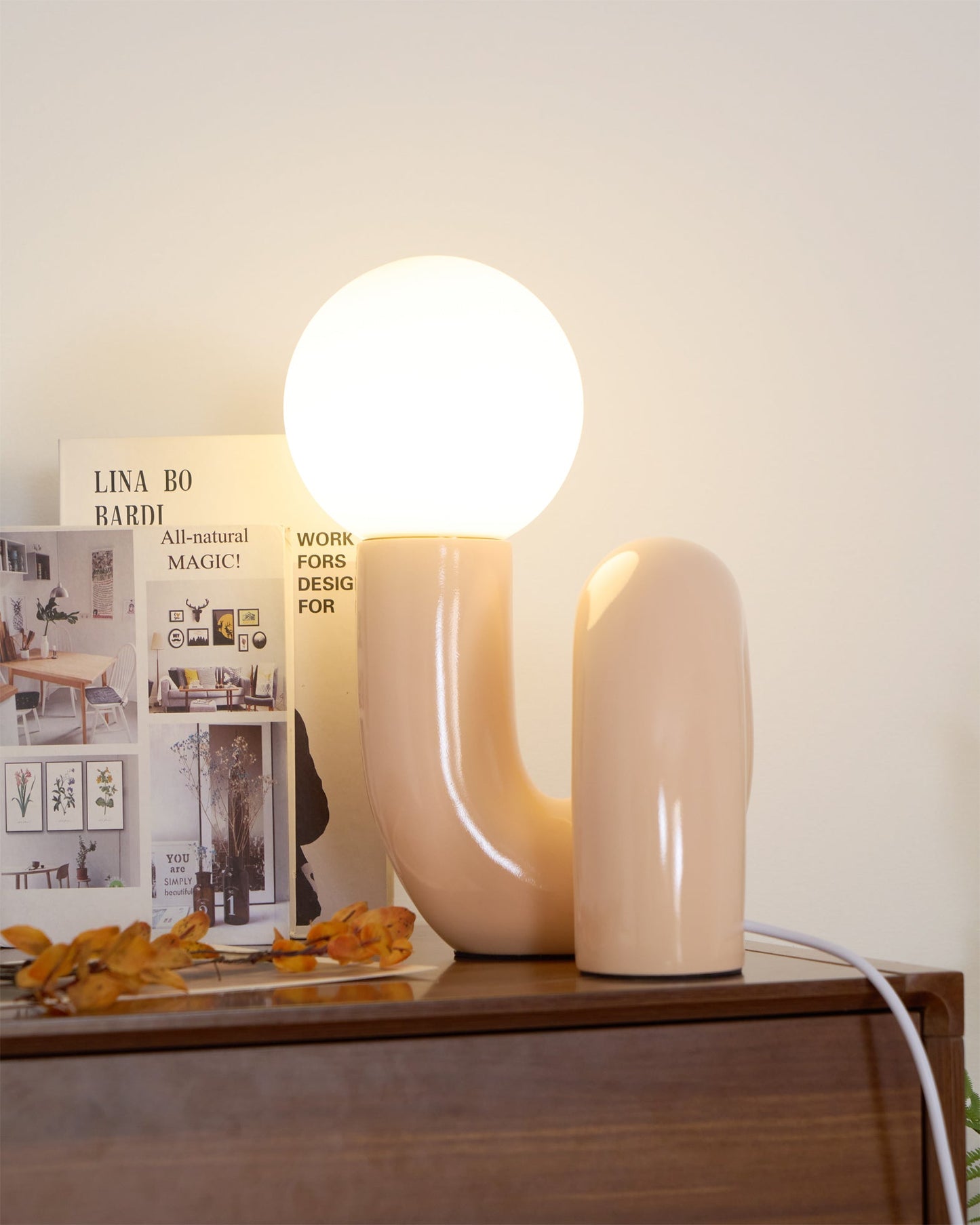 Spiral Glass Table Lamp