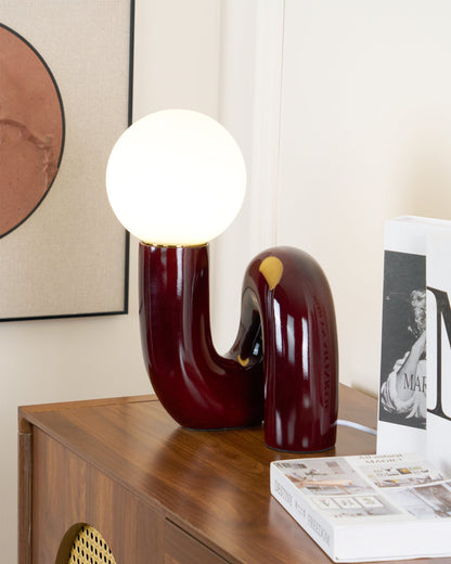 Spiral Glass Table Lamp