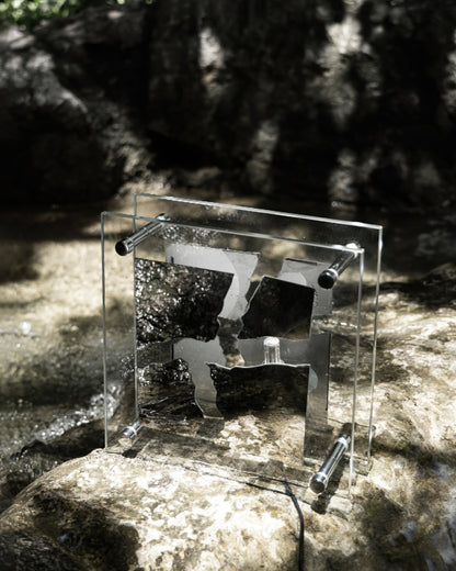 Square Glass Table Lamp